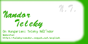 nandor teleky business card